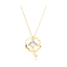 Kuyumcudukkani Yonca Kolye-20031-g-w Gold