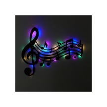 Led Işıklı Sol Anahtarı Ve Notalar Müzik Temalı Tablo Duvar Dekorlu Gece Lambası Çok Renkli - 737214305 Çok Renkli