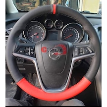 Renault Talisman Dikme Direksiyon Kılıfı Iki Renk Yüzüklü Kırmızı