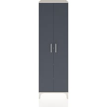 Hyperion Dolap 3 Raflı 2 Kapaklı Tek Askılı 60x44x195 Aytaşı-antrasit Aytası