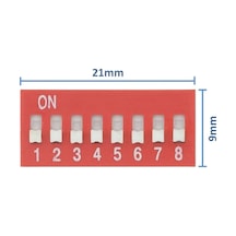 8li Dip Switch 8 Pin Kırmızı Anahtar Açık Kapalı Seçim Adres Ayar On Off Bağlantı