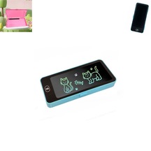 Silme Emniyet Kilitli Lcd Ekran Silinebilir Dijital Yazı Tahtası Kalemlik Ebat 20cm X 9cm X 2,2cm Mavi
