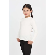 Toontoy Kids Toontoy Kız Çocuk Okul Balıkçı Yaka Tişört Ekru