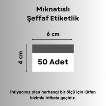 Şeffaf Etiket 50 Ad Pvc Magnet Etiketlik Mıknatıslı 6x4 Cm Raf Etiket Cebi