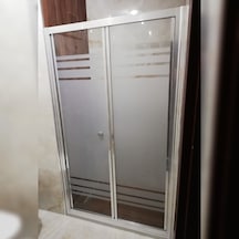 40 Desen Patentli Katlanır Cam Duşakabin İki Duvar Arası Duşakabi Gri