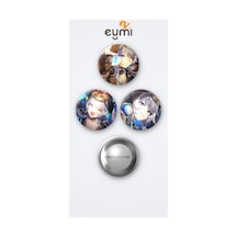 Honkai Star Rail Oyunu Cipher Oyun 3'lü Metal Rozet Seti 58mm İğneli Buton Çanta Yaka Rozeti Çok Renkli