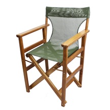 Yönetmen Katlanır Ahşap Bahçe Balkon Sandalyesi - Yeşil Renk Pvc