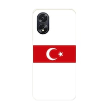 Oppo A38 Uyumlu Türk Milli Takım Beyaz Forma Baskılı Silikon Kılıf Renkli