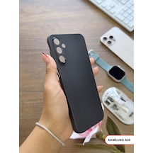 Süper İnce Mat Ultra Thin Silikon Kılıf Siyah Galaxy A35 İle Uyumlu