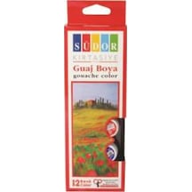 Südor Guaj Boya Şişe 12 Renk 15 Ml Sd525 Çok Renkli