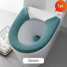 Elmpaly Yeşil 1 Adet Yumuşak Kalınlaştırılmış Yıkanabilir Klozet Kapağı Minderi Yeşil