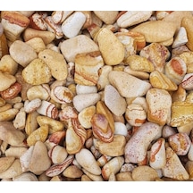 Sarı Çizgili Dolomit Taş 5 Kg 2-4 Cm Renkli Dere Taşı Çakıl Taşı