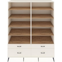 Kronos Gardrop 10 Raflı 4 Çekmeceli 4 Kapaklı 176x59x221 Aytaşı-çam/aytaşı Çam/aytaşı