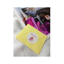 Pembe Renk Sevgiyle 3 Etiketi Yuvarlak Mat Stıcker 4 Cm 40 Adet Çok Renkli