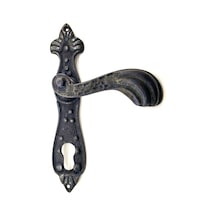 Antika Tarz Dekoratif Pirinç Mevlana Banyo Kapı Kolu - 228x48 Mm, Oksit