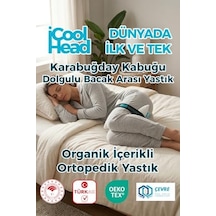 Ortopedik Bacak Arası Ve Diz Arası Yastık Doğal Karabuğday Kabuğu Dolgulu, Nefes Alan Oeko Tex Sertifikalı Kumaş, Yan Yatanlar Ve Hamileler İçin Uyku Desteği Açık Gri