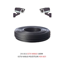Fury Yer Altı Cctv Kablo 2+1 0.5mm Polietilen Güvenlik Kamera Kablo 100m