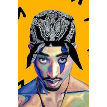 Tupac Temalı Retro Ahşap Poster Renkli - 640202611 Renkli