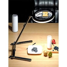 Telefon Tutacaklı Katlanabilir Led Halka Işık Ürün Çekim Işığı & Masaüstü Standlı Vlog Işığı