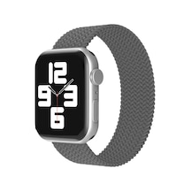 Hnrlıshp Newface Apple Uyumlu Watch 38mm Ayarlı Solo Silikon Kordon - Gri