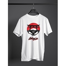 Flood Of Style Kawasaki Ninja Motosiklet Beyaz T-shirt