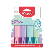 Maped Fosforlu Kalem Glıtter Pastel 4 Lü 742046 Çok Renkli