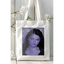 Art Hediye Robin Tunney Baskılı Bez Çanta Omuz Çantası Kişiye Özel Desen 4 Çok Renkli