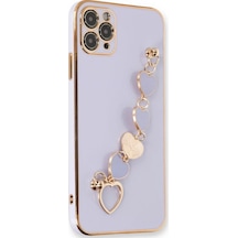 Newface Apple Uyumlu İphone 11 Pro Kılıf Esila Silikon - Lila