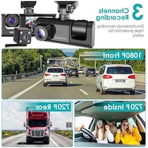 Createtech 1080p Araba Dvr 3 Kameralı Araç Kayıt Cihazı 32gb Hafızalı Araç Kamerası