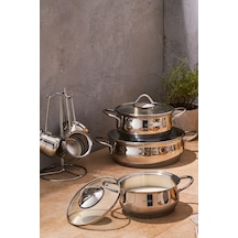 Emsan Andora İndüksiyon Tabanlı 15 Parça Çelik Çeyiz Seti