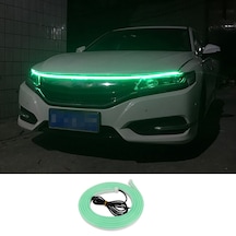 1.2m Araba Kaputu Pvc Silikon Esnek Dekoratif Işık Süper Parlak Su Geçirmez Drl Işık Şeridi - Yeşil
