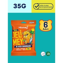 Jelimey Tropik Jelatinsiz Vegan Tropik Lezzet Gummy Bear Ayıcık 6 x 35 G