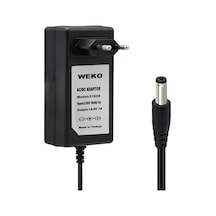 Weko 14.4 Volt 1 Amper Priz Tipi Adaptör Kırmızı Yeşil Ledli Şarj Dolum Göstergeli 5.5x2.5 Uçlu