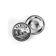5 Adet İğneli Çanta Rozeti - Sahil Kayalıkları - Bartın - 44 MM Çok Renkli
