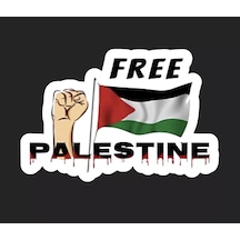 Filistin Gazze Bayrak Sticker Araba Etiket 19 Cm