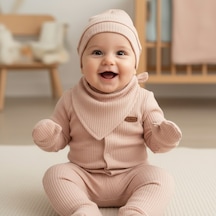 Ürünya Yenidoğan Hastane Çıkışı Çıtçıtlı Düz 5'li Takım Pembe