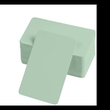 Boş Kelime Kartları 5x8 Cm - 50 Adet Oval Kenarlı Tabu & Not Kartları - Yeşil