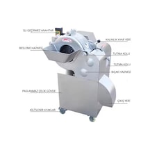 Dalle Jq-100 Endüstriyel Elektrikli Multi Fonksiyonlu Meyve Sebze Dilimleme Makinası 600 Kg/saat