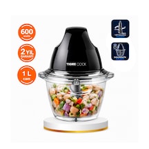 Tigrecook TG-8005G Instantchopper Fit 1 L Cam Hazneli Et Kıyma & Sebze Rondo Doğrayıcı Çift Çelik Bıçak