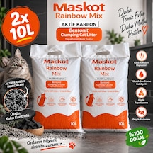 Maskotpet Aktif Karbonlu Bentonit Kedi Kumu 2 Adet 10 Litre