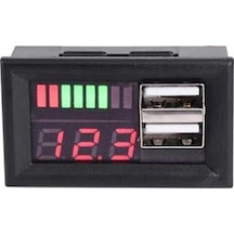 Kırmızı Led Ekran Dijital Voltmetre Usb 5V 2A Çıkışlı DC12V