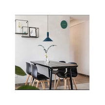 Rys Retro Metal Dekoratif Metal Gece Mavisi Tekli Sarkıt Avize Çap 30 Cm-rys9 Beyaz