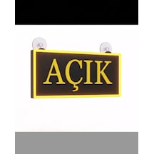 Açık Yazılı Led Işıklı Tabela Sarı - Siyah