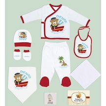 BK Kids Kişiye Özel 9 Parça Kırmızı Hastane Çıkışı ve Battaniye H