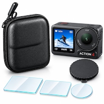 Djı Osmo Action 4 Uyumlu Tam Koruma Seti Taşıma Çantası, Ekran Koruyucu Ve Lens Kapağı Teknoroket Guardkit Siyah