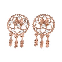 Masaliko Sallantılı Gümüş Küpe Sb1598, 925 Ayar Gümüş Küpe, Modern Trend Küpe, Altın Kaplama Küpe - Çift / Rosegold Gümüş