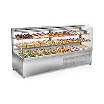 Öztiryakiler Soğuk Düz Camlı Teşhir Dolabı 200 Cm 480 Litre