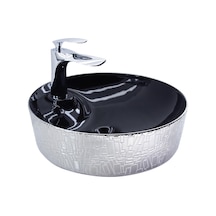 Paluci Tesla Black Silver Lavabo Sırlı