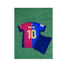Barcelona Yeni Sezon Lionel Messi Çocuk Forması İç Saha Çok Renkli