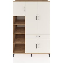 Kronos Dolap 8 Raflı Tek Çekmeceli 5 Kapaklı 132x59x195 Çam-a... Çam